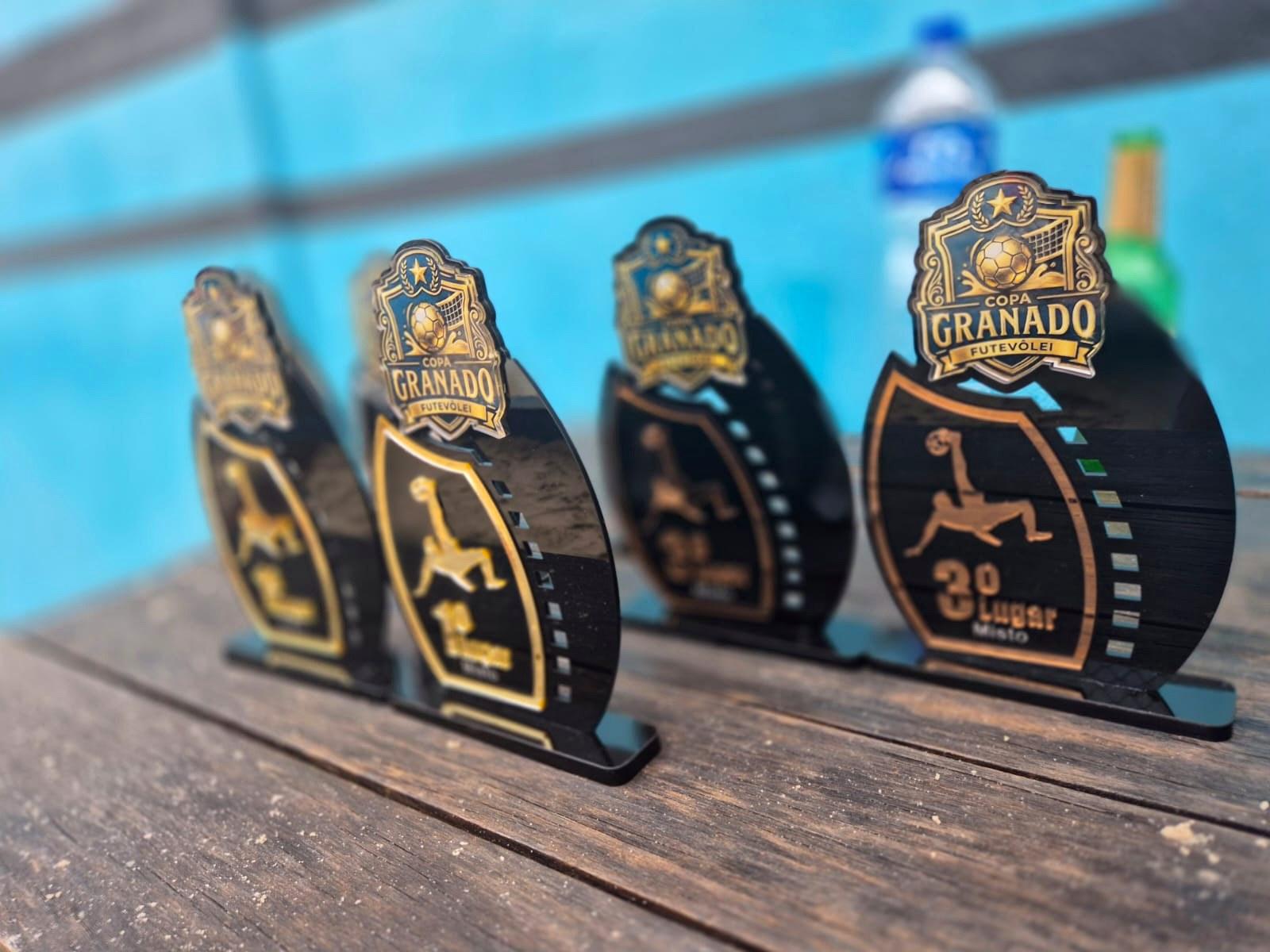 Display e TROFEU de Acrílico Corte Personalizado